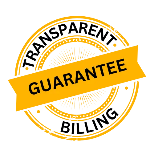 Transparent guarantee billing badge