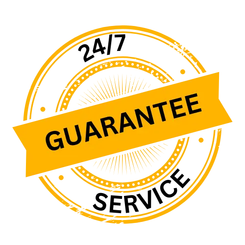 24/7 guarantee service badge for travel safety